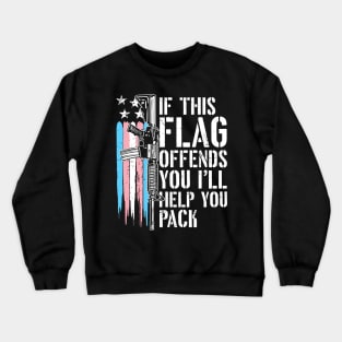 If This Flag Offends You I’ll Help You Pack Transgender Flag Crewneck Sweatshirt